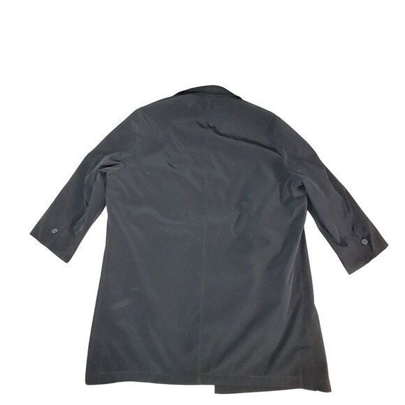 Calvin Klein Rain Jacket Overcoat Size 48R Mens Button Up Black Removable Liner - Picture 2 of 14